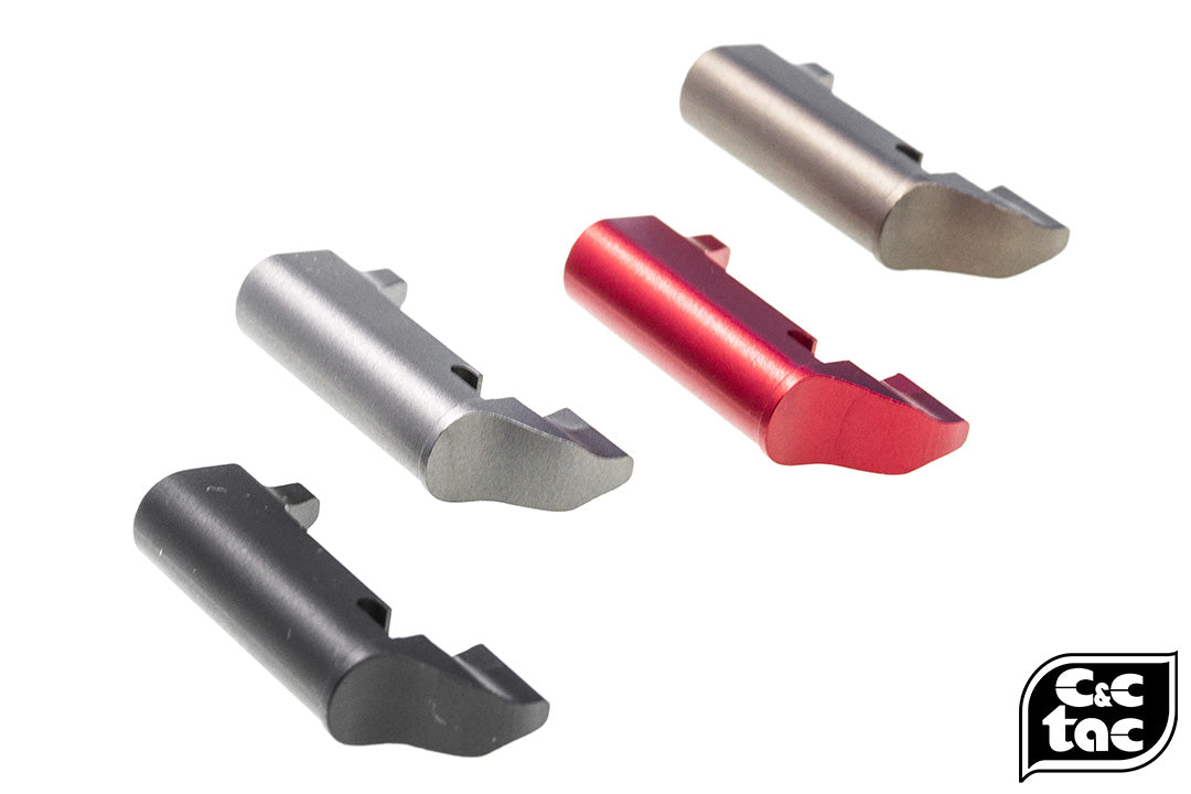 C&C Tac CNC Aluminum SP Style Extended Magazine Release for Tokyo Marui M&P-Titanium Grey