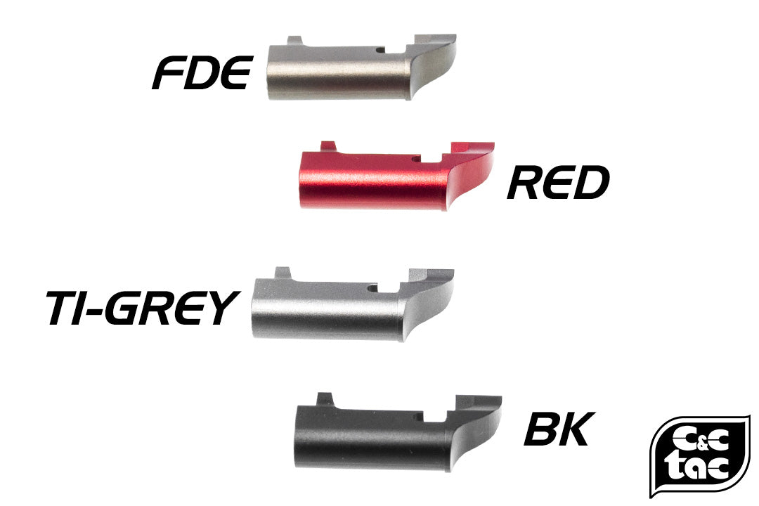 C&C Tac CNC Aluminum SP Style Extended Magazine Release for Tokyo Marui M&P-Titanium Grey