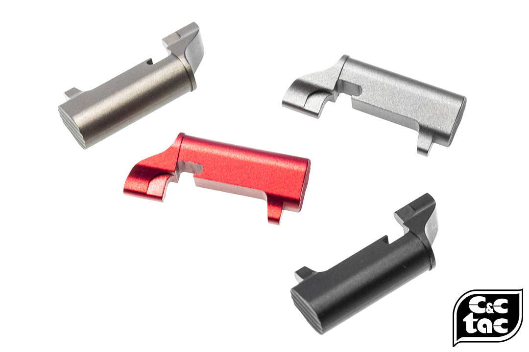 C&C Tac CNC Aluminum SP Style Extended Magazine Release for Tokyo Marui M&P-Titanium Grey