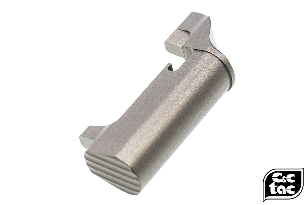 C&C Tac CNC Aluminum SP Style Extended Magazine Release for Tokyo Marui M&P-Titanium Grey