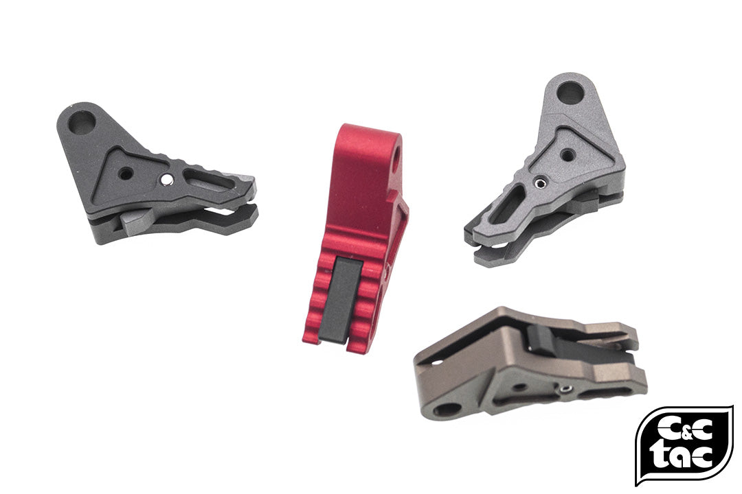 C&C Tac CNC Aluminum Trigger For Tokyo Marui G Series ( G Model ) ( V Style )-DDC ( Desert Dirt Color )