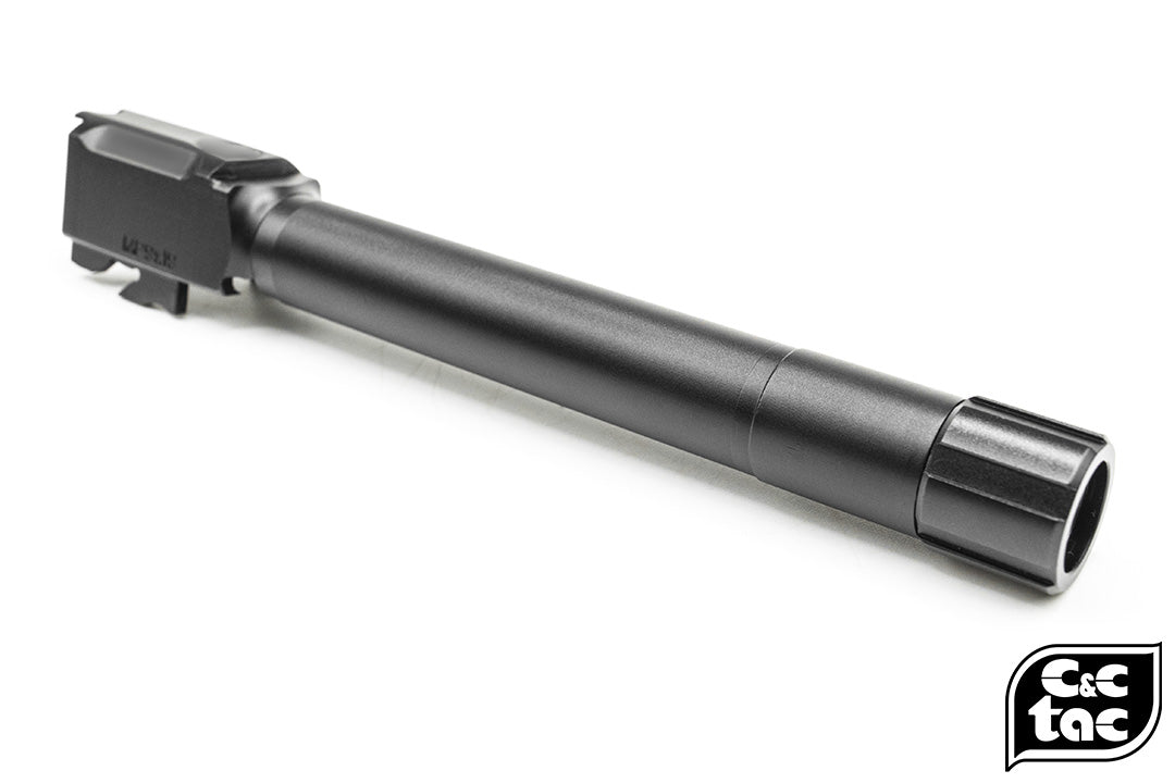 C&C Tac SCO Style Threaded Outer Barrel 14mm CCW For Marui TM M&P9L GBBP ( Black )