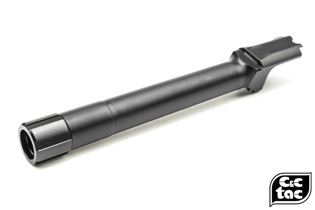 C&C Tac SCO Style Threaded Outer Barrel 14mm CCW For Marui TM M&P9L GBBP ( Black )