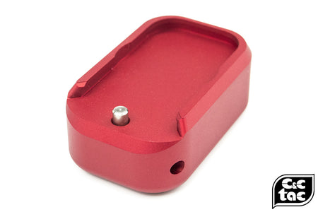 C&C Tac TT Style CNC Aluminum Short Magazine Pad Extension for TM / WE G Series ( G Model )-Red