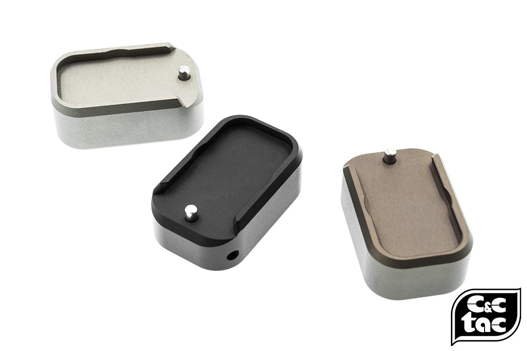 C&C Tac TT Style CNC Aluminum Short Magazine Pad Extension for TM / WE G Series ( G Model )-Red