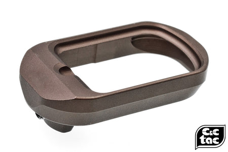 C&C Tac TT Style CNC Aluminum Magwell for TM Model 19 Gen3-Brown