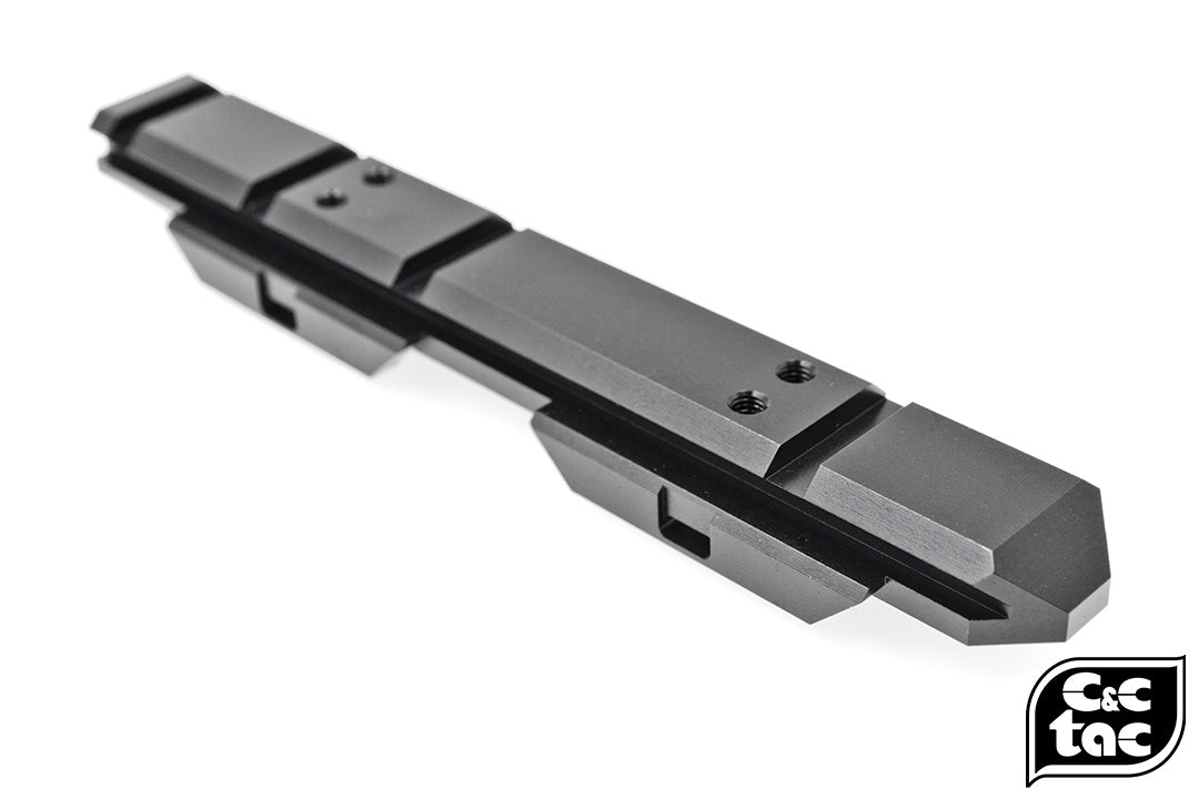 C&C Tac V3 .410 Riser Mount Low Profile Rail and Front Sight Mount Set for Airsoft 20mm Rail ( Black ) ( CAG Style )