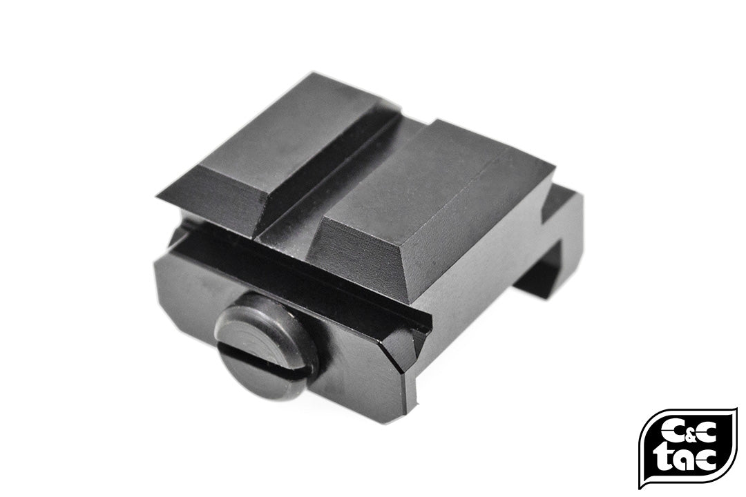 C&C Tac V3 .410 Riser Mount Low Profile Rail and Front Sight Mount Set for Airsoft 20mm Rail ( Black ) ( CAG Style )
