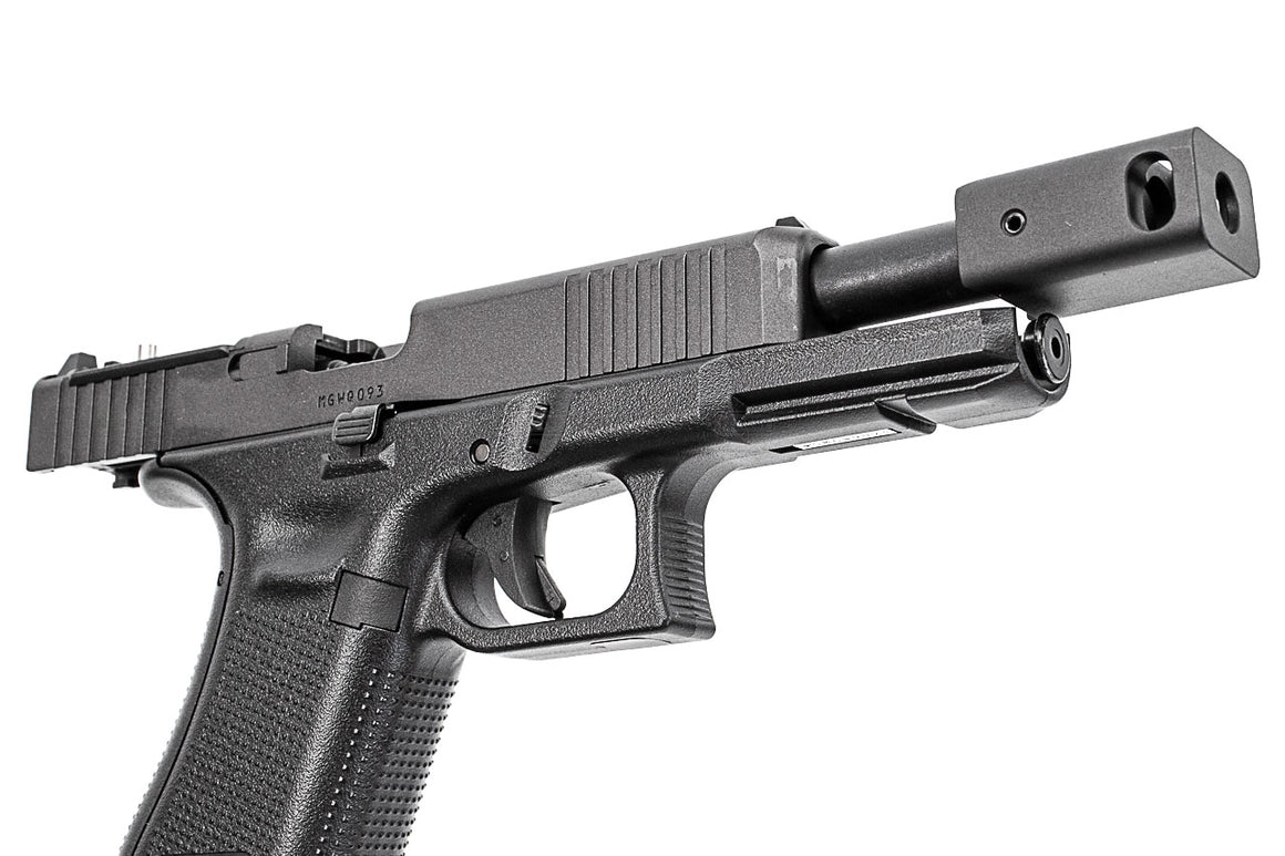 C&C Tac G17G5 Outer Barrel Match 4-Port Compensator 14mm CCW Roland Special KK* Style For Marui TM G17 Gen5 MOS GBBP Series Silver