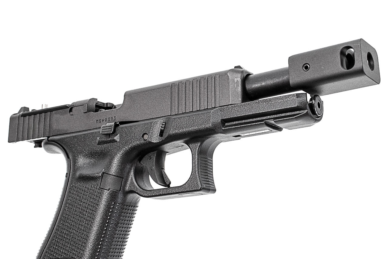 C&C Tac G17G5 Outer Barrel Match 4-Port Compensator 14mm CCW Roland Special KK* Style For Marui TM G17 Gen5 MOS GBBP Series Silver