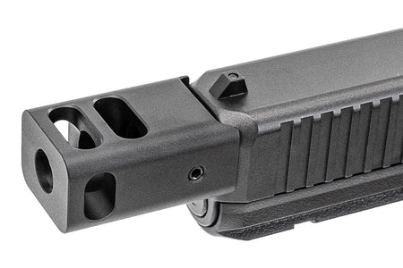 C&C Tac G17G5 Outer Barrel Match 4-Port Compensator 14mm CCW Roland Special KK* Style For Marui TM G17 Gen5 MOS GBBP Series Silver