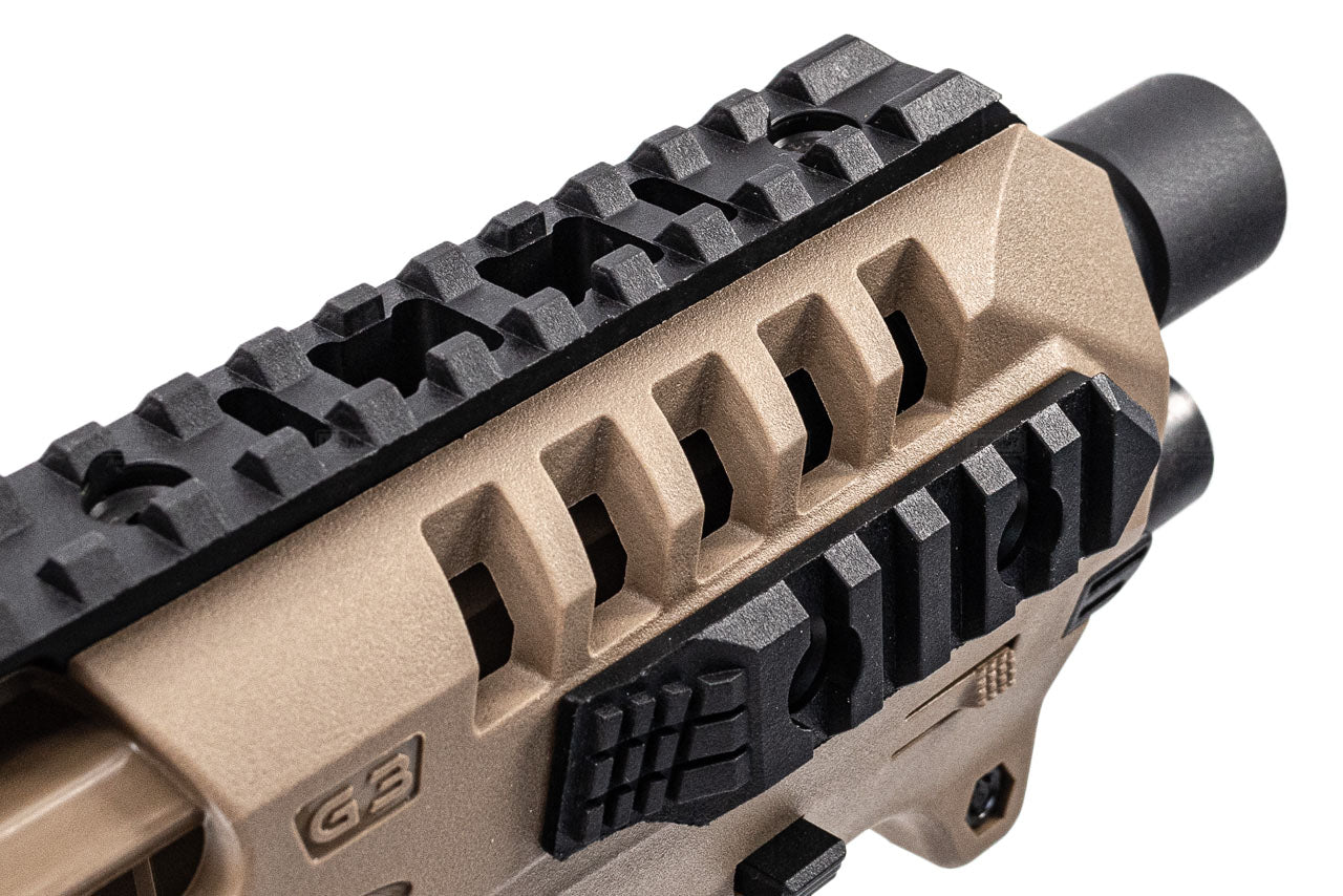 CAA Airsoft MICRO RONI G3 Pistol-Carbine Conversion Kit For SIG AIR / VFC P320 GBBP Series -FDE