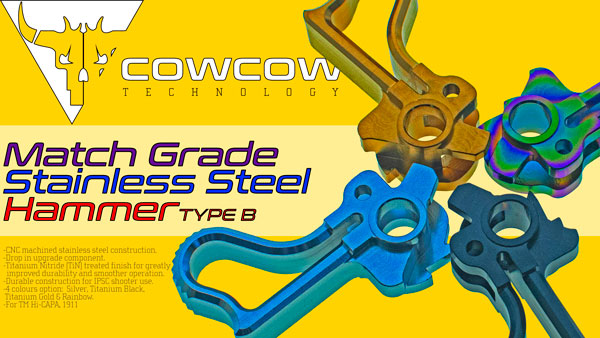 COW Match Grade Stainless Steel Hammer Type B For Marui TM Hi-Capa / 1911 GBBP-Rainbow