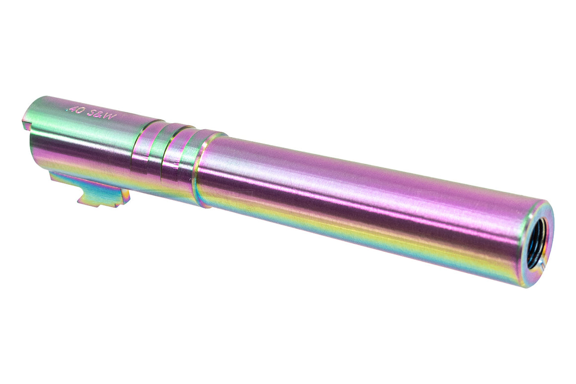 COW Stainless Steel .40 S&W Mark 5.1" 11mm CW Threaded Outer Barrel For Marui TM Hi-Capa 5.1 GBBP Series