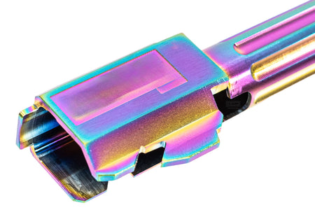 C&C Tac BKL Style Stainless Steel Threaded Outer Barrel 14mm CCW for TM G Model 17 - Chameleon ( Rainbow ) ( For Marui G17 ) ( BK List Style )