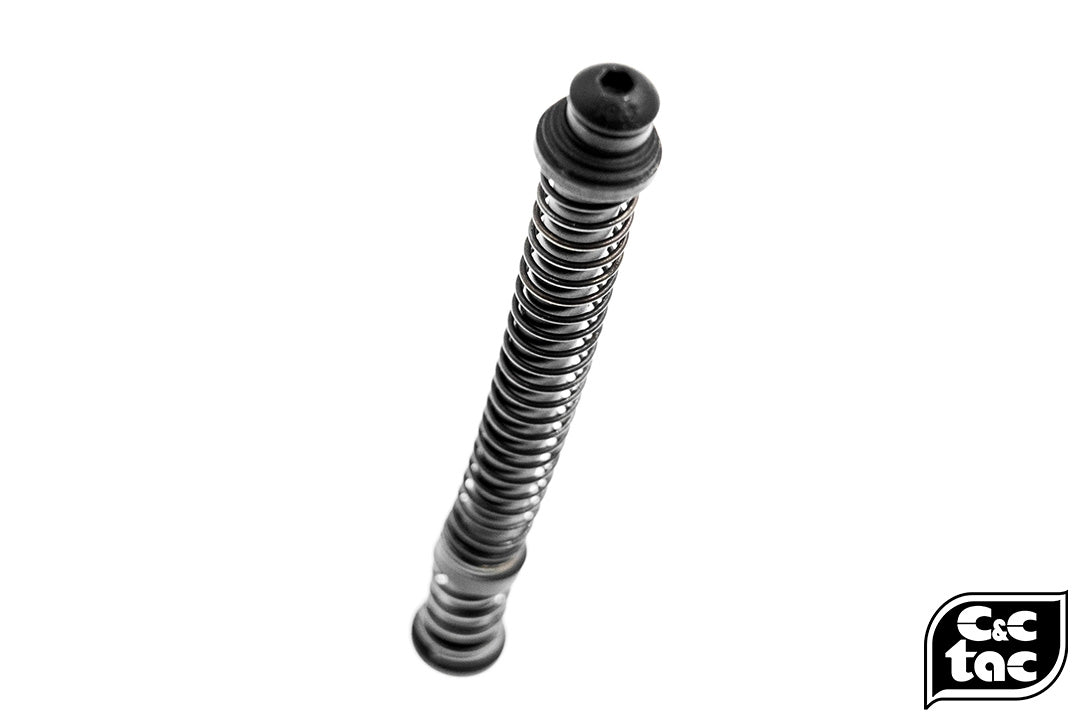 C&C Tac S Style Steel QDQ Duel-Rate Recoil Spring Guide Rod Kit for TM G17 ( 80%/150% ) ( Black )