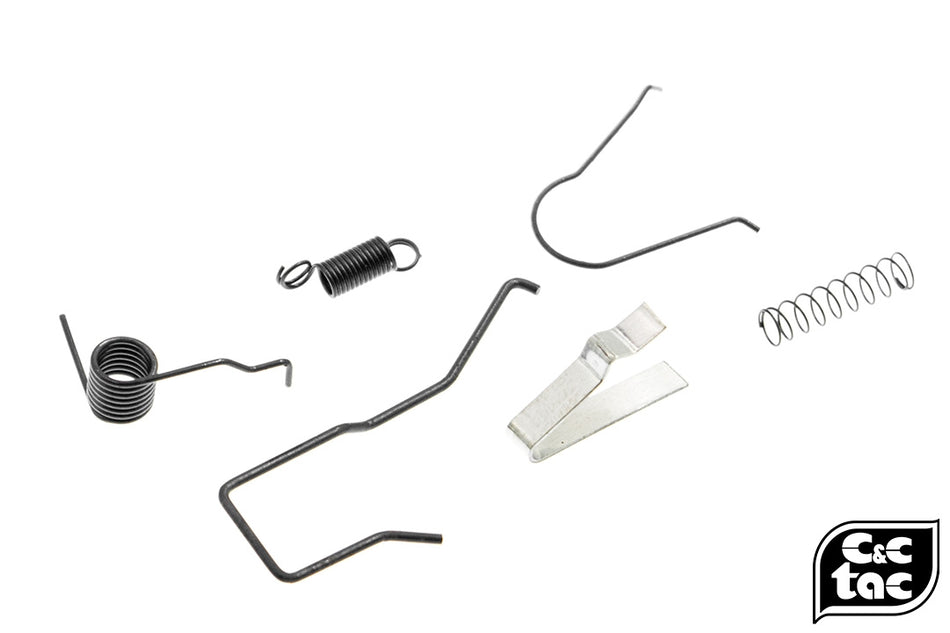 C&C Tac Ultra Enhanced Steel Spring Set for Marui / WE / KJ G Model 17 / 18C / 19 / 22 / 23 / 26 / 34 etc. ( TM / WE / KJ G17 )