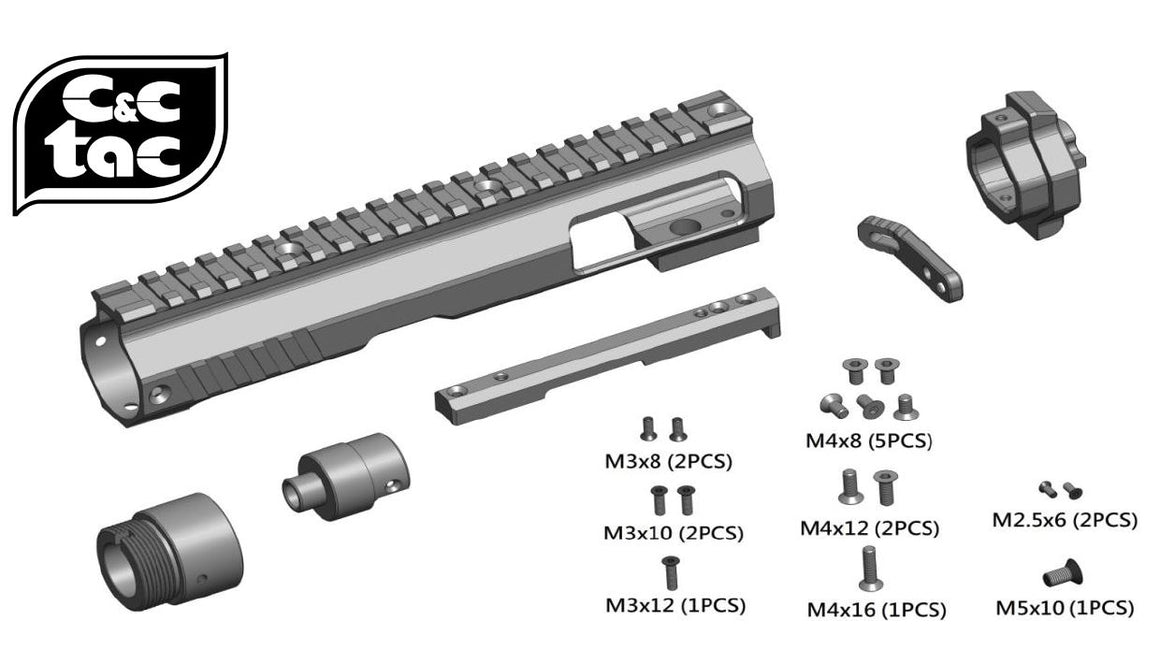 C&C Tac AI 01 V3 Rifle Kit for AAP01 / AAP01C GBBP ( Action Army AAP-01 / AAP-01C ) ( Version 3 Compatible AEG M4 AR Stock / M1913 20mm Picatinny Rail Stock )