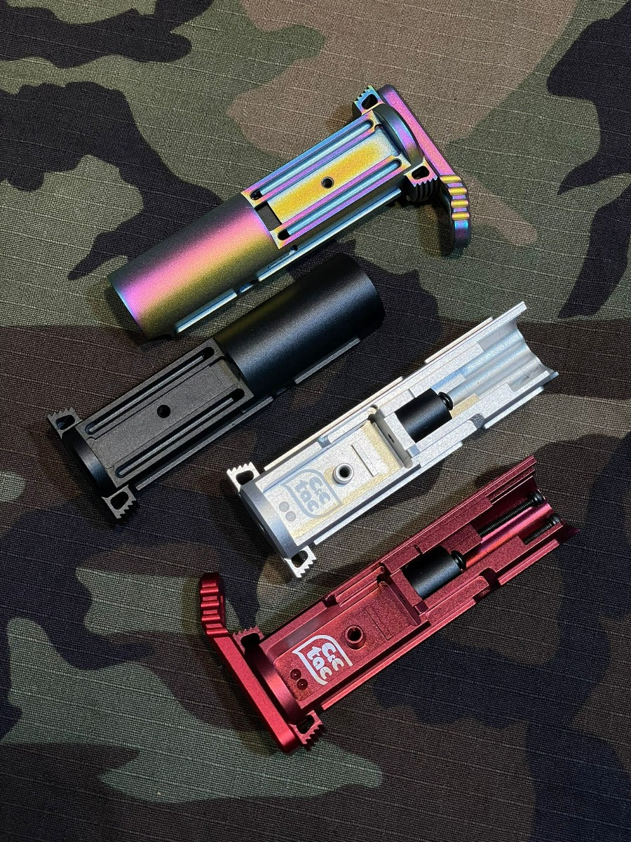 C&C AAP01 7075 Infinity Lightweight Blowback Unit BBU with Charge Handle for AAP01 GBB Pistol ( AAP-01 )-Red