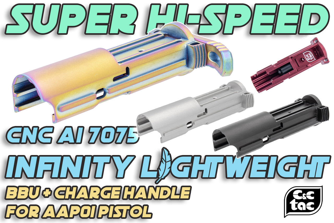 C&C AAP01 7075 Infinity Lightweight Blowback Unit BBU with Charge Handle for AAP01 GBB Pistol ( AAP-01 )-Red