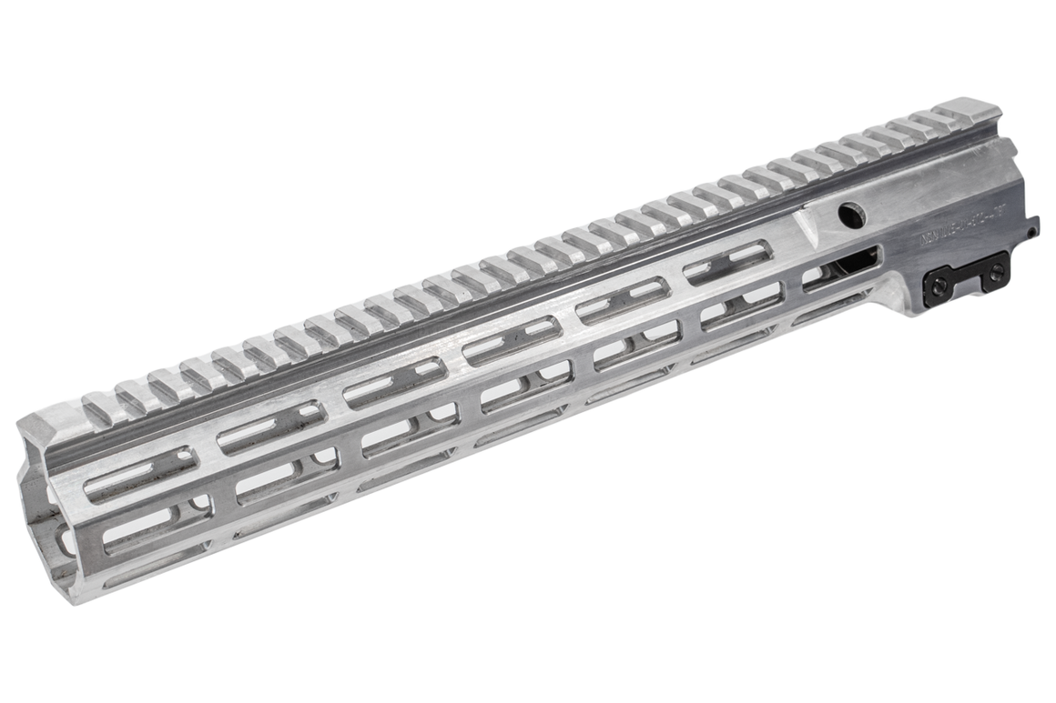 C&C Tac MK16 M-LOK 13.5 Rail Airsoft Ver. ( RAW Edition Silver , Non-Anodized Original Color ) ( NSN URGI Style Ver. )
