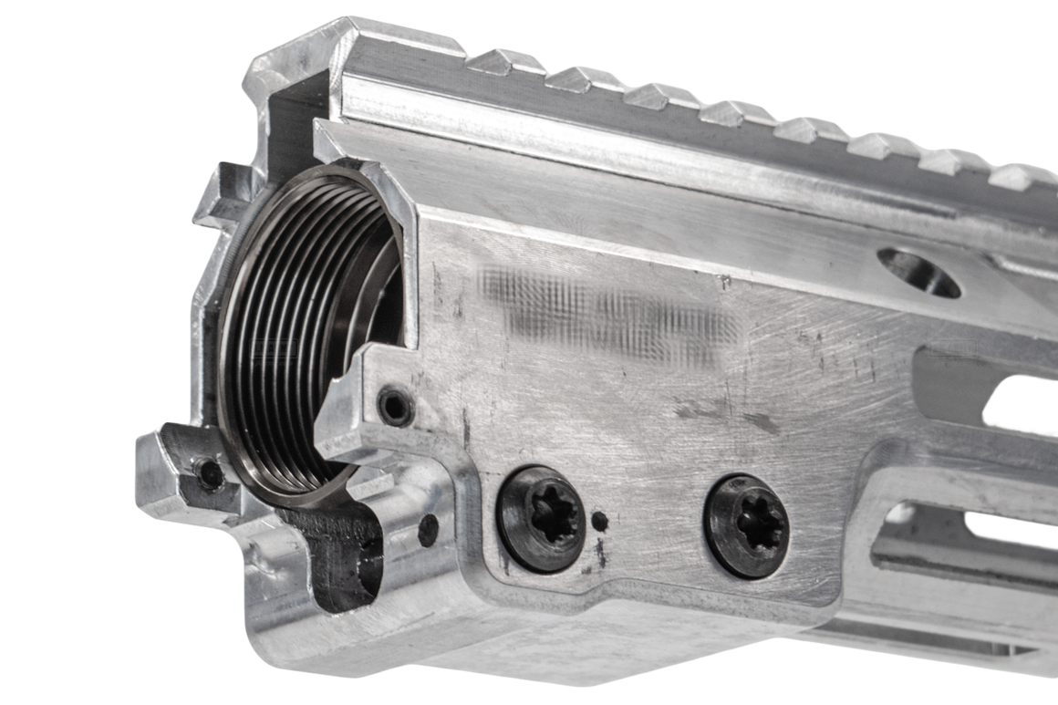 C&C Tac MK16 M-LOK 13.5 Rail Airsoft Ver. ( RAW Edition Silver , Non-Anodized Original Color ) ( NSN URGI Style Ver. )