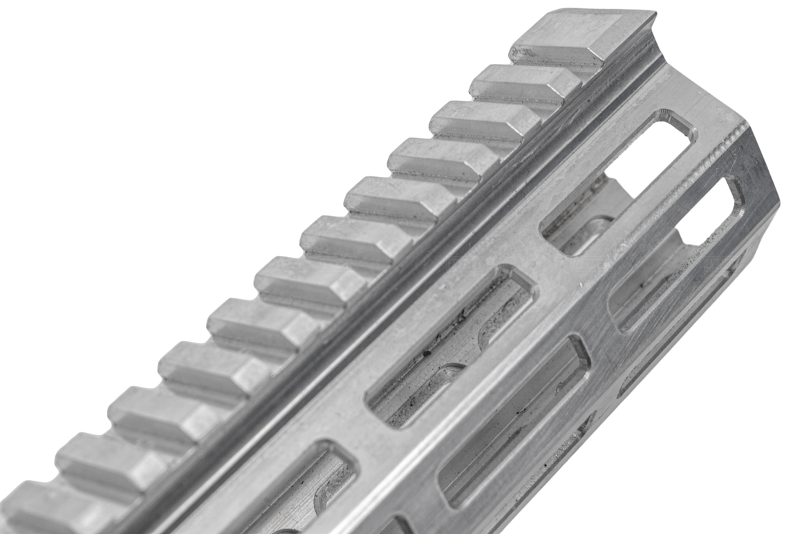C&C Tac MK16 M-LOK 13.5 Rail Airsoft Ver. ( RAW Edition Silver , Non-Anodized Original Color ) ( NSN URGI Style Ver. )