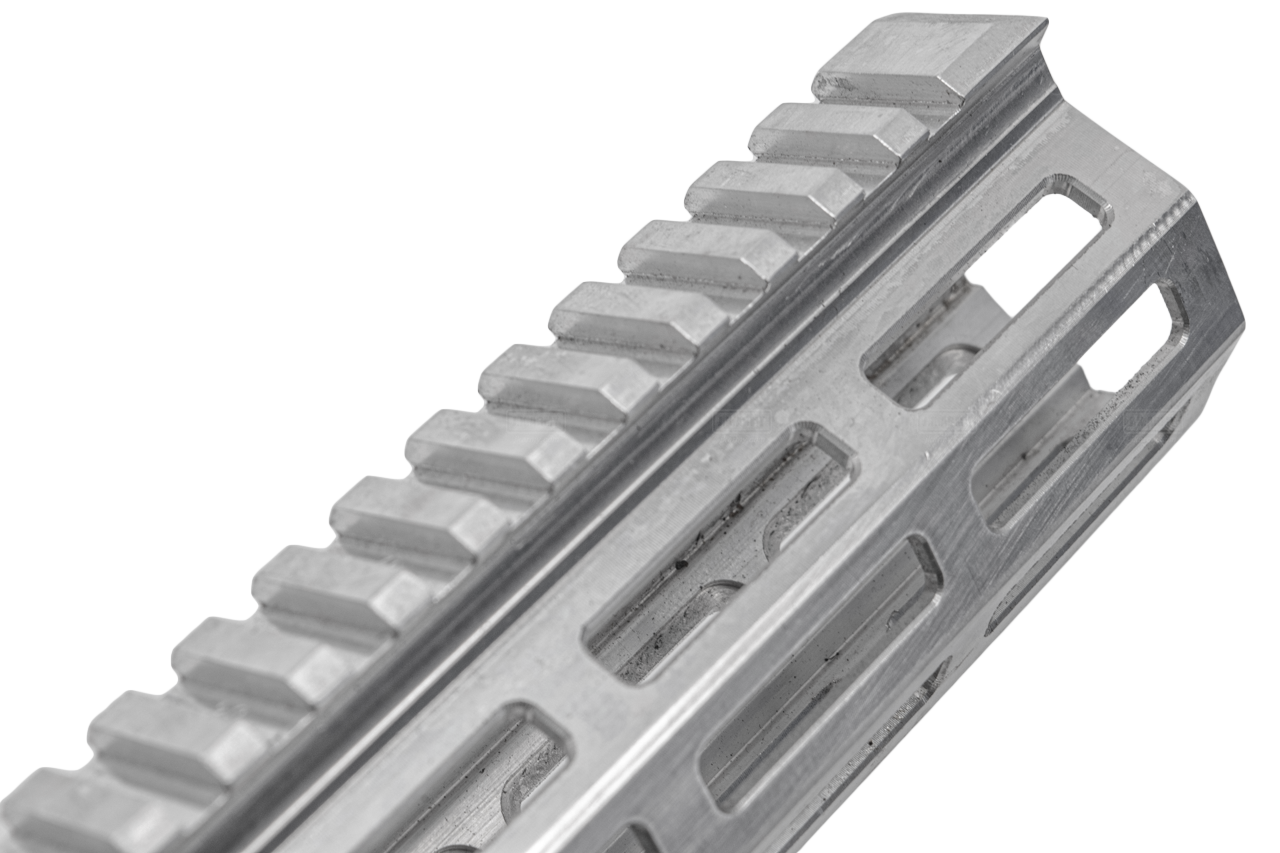 C&C Tac MK16 M-LOK 13.5 Rail Airsoft Ver. ( RAW Edition Silver , Non-Anodized Original Color ) ( NSN URGI Style Ver. )