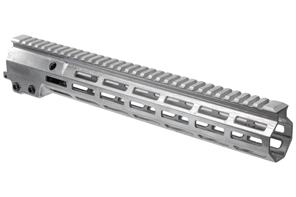 C&C Tac MK16 M-LOK 13.5 Rail Airsoft Ver. ( RAW Edition Silver , Non-Anodized Original Color ) ( NSN URGI Style Ver. )