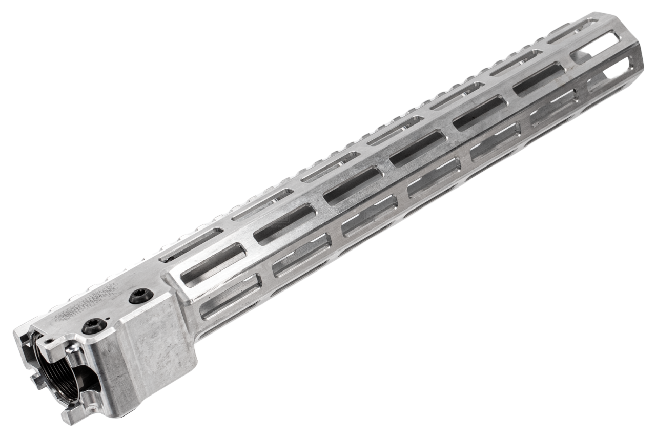 C&C Tac MK16 M-LOK 13.5 Rail Airsoft Ver. ( RAW Edition Silver , Non-Anodized Original Color ) ( NSN URGI Style Ver. )