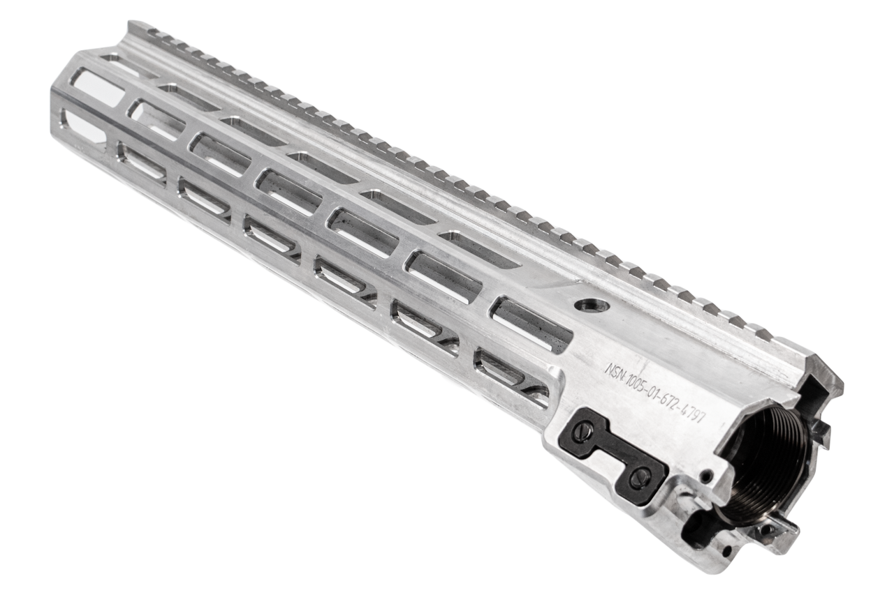 C&C Tac MK16 M-LOK 13.5 Rail Airsoft Ver. ( RAW Edition Silver , Non-Anodized Original Color ) ( NSN URGI Style Ver. )