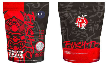 CL Project Bushido Master Grade 6mm BBs (  5.95mm +- 0.01mm , ABS Precision ) ( 0.20g / 0.25g / 0.28g / 0.30g ) (  4000rds per bag )-0.30g