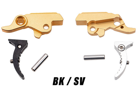 CL Project 7075 Aluminum Adjustable Trigger for DW 715 Revolver ( Black / Silver )-Silver