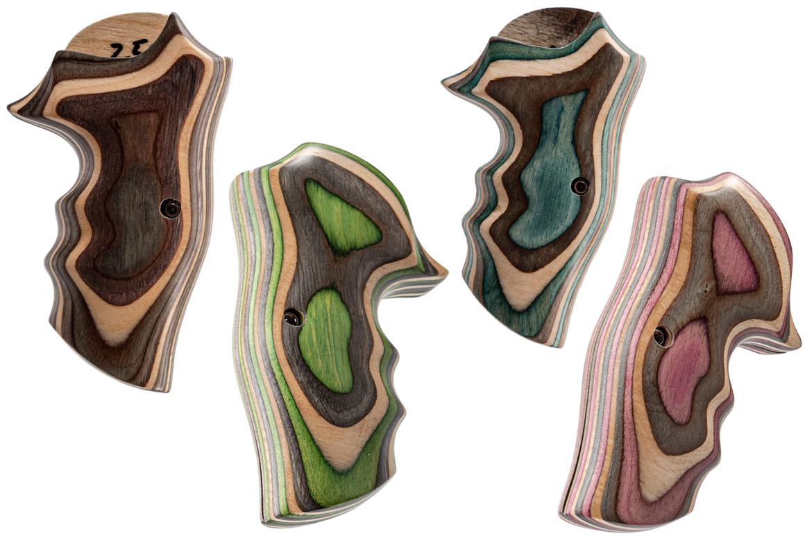 CL Project Laminated Wood Grip for ASG Dan Wesson Model 715 CO2 Revolver ( Limited Edition )-Green