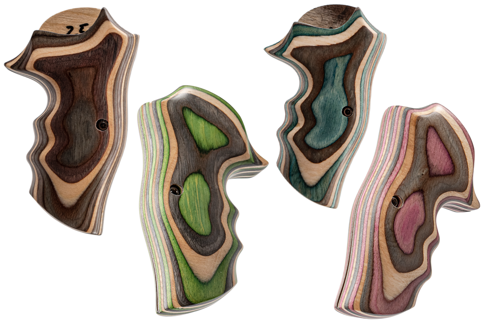 CL Project Laminated Wood Grip for ASG Dan Wesson Model 715 CO2 Revolver ( Limited Edition )-Green