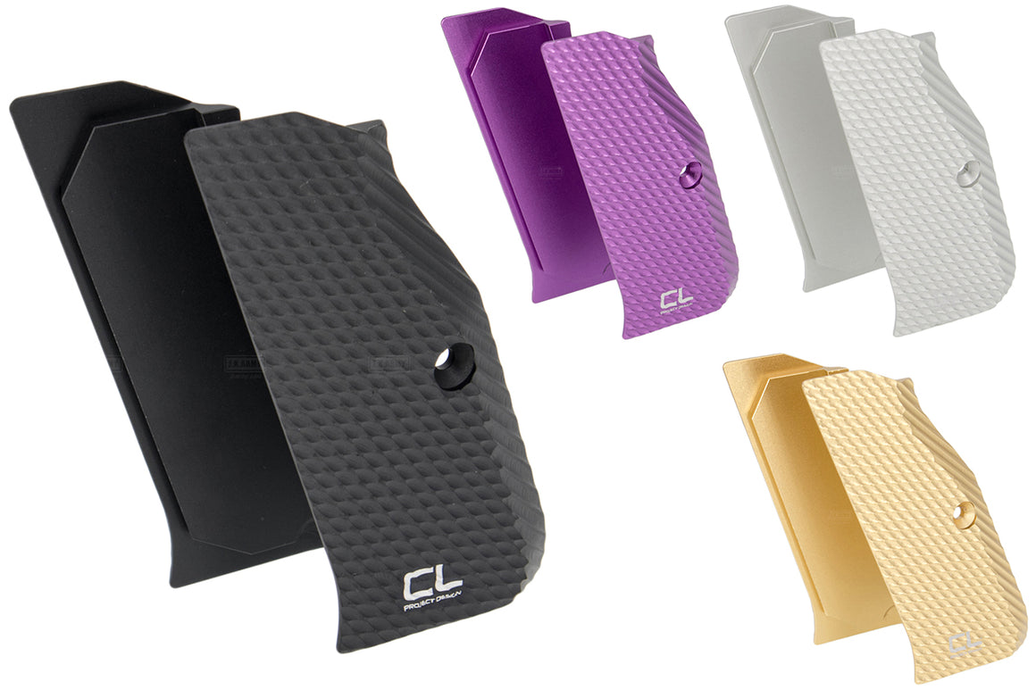 CL Project 7075 Aircraft Aluminum CNC Grip for ASG KJ Shadow 2 GBBP Series-Purple