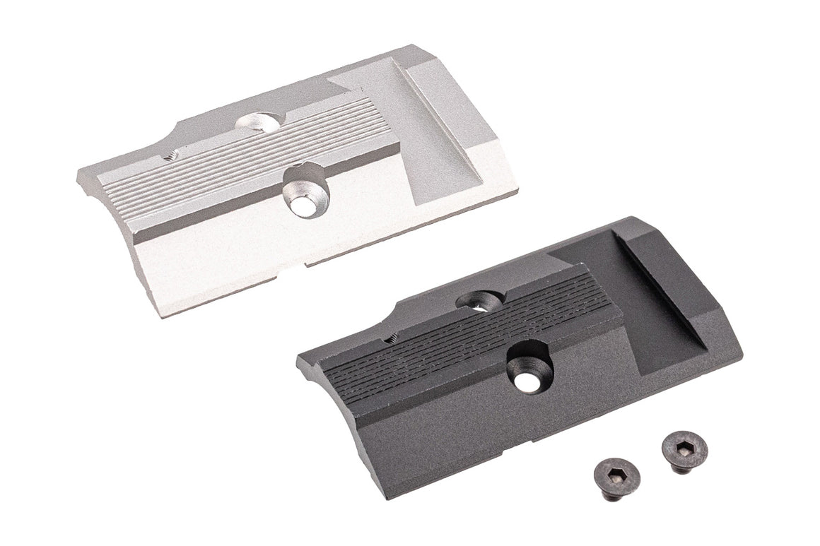 CL Project Rear Sight Cover For CL Project Shadow 2 & Shadow 2 ( Orange ) Optic Ready Cut Slide Silver