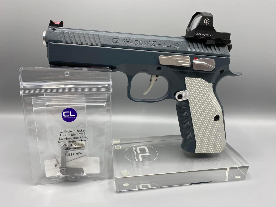 CL Project Steel Extended Safety for KJ ASG CZ Shadow 2 / TS 2 GBBP Series ( Silver )