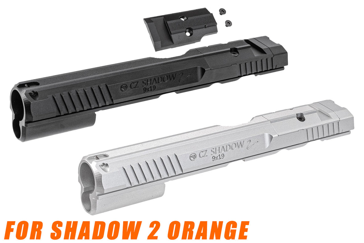 CL Project CNC Aluminum Slide Optic Ready Cut For KJ ASG Licensed CZ Shadow 2 KP-15 GBB Pistol Airsoft ( Orange )-Silver