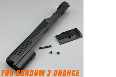 CL Project CNC Aluminum Slide Optic Ready Cut For KJ ASG Licensed CZ Shadow 2 KP-15 GBB Pistol Airsoft ( Orange )-Silver