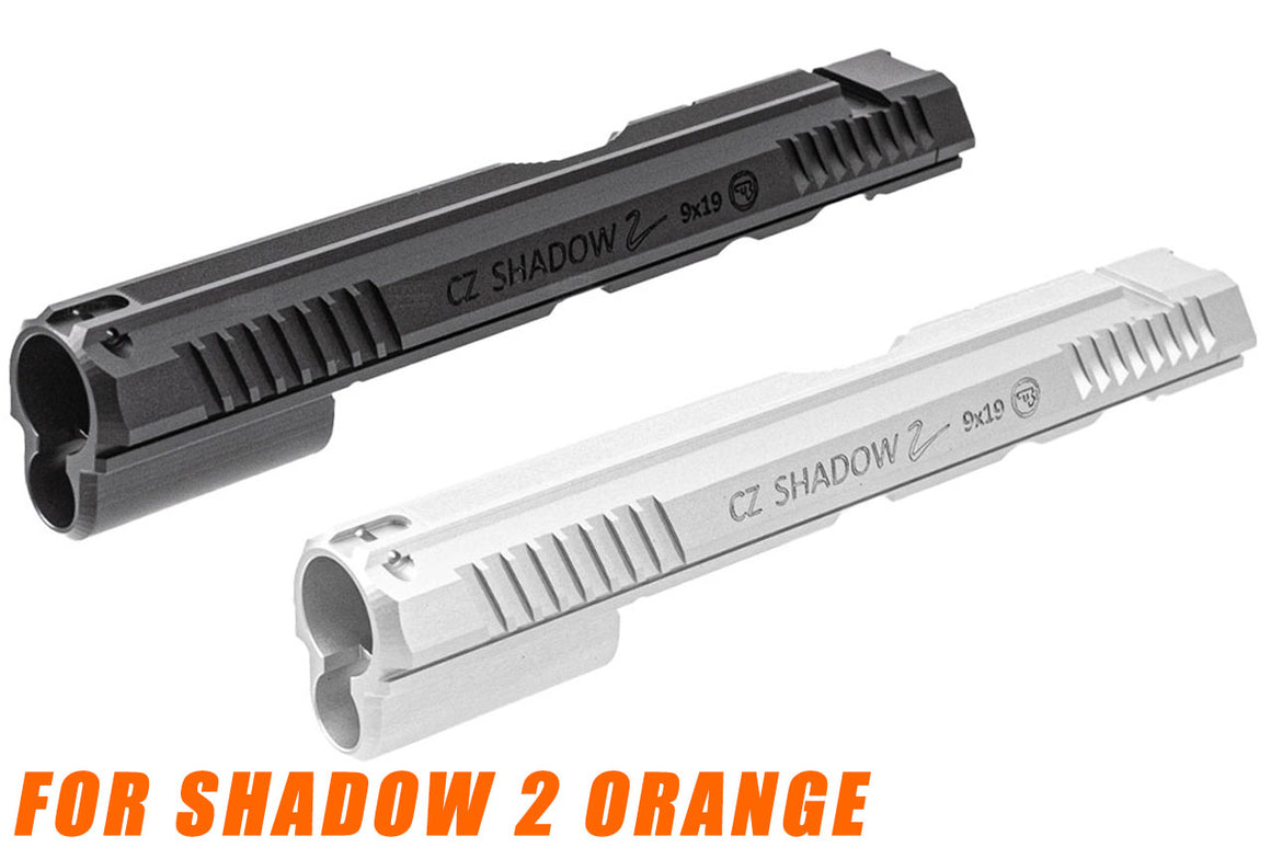 CL Project ASG Licensed CNC 7075 Aluminum Slide For KJ ASG Licensed CZ Shadow 2 KP-15 GBBP ( Orange Version )-Silver
