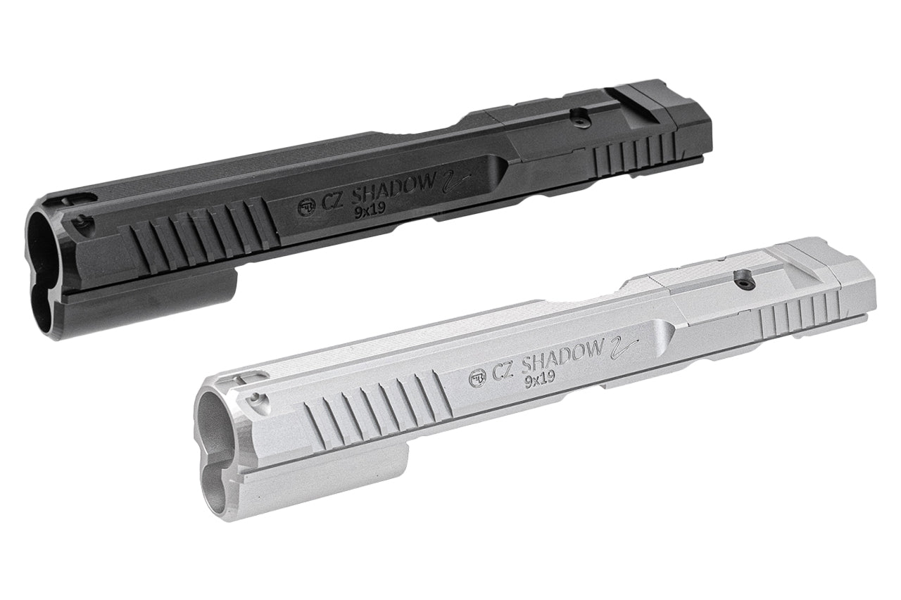 CL Project Custom Made CNC Aluminum Slide Low Profile w/ Optic Ready Cut For KJ ASG Licensed CZ Shadow 2 KP-15 GBB Pistol Airsoft ( Orange )-Black