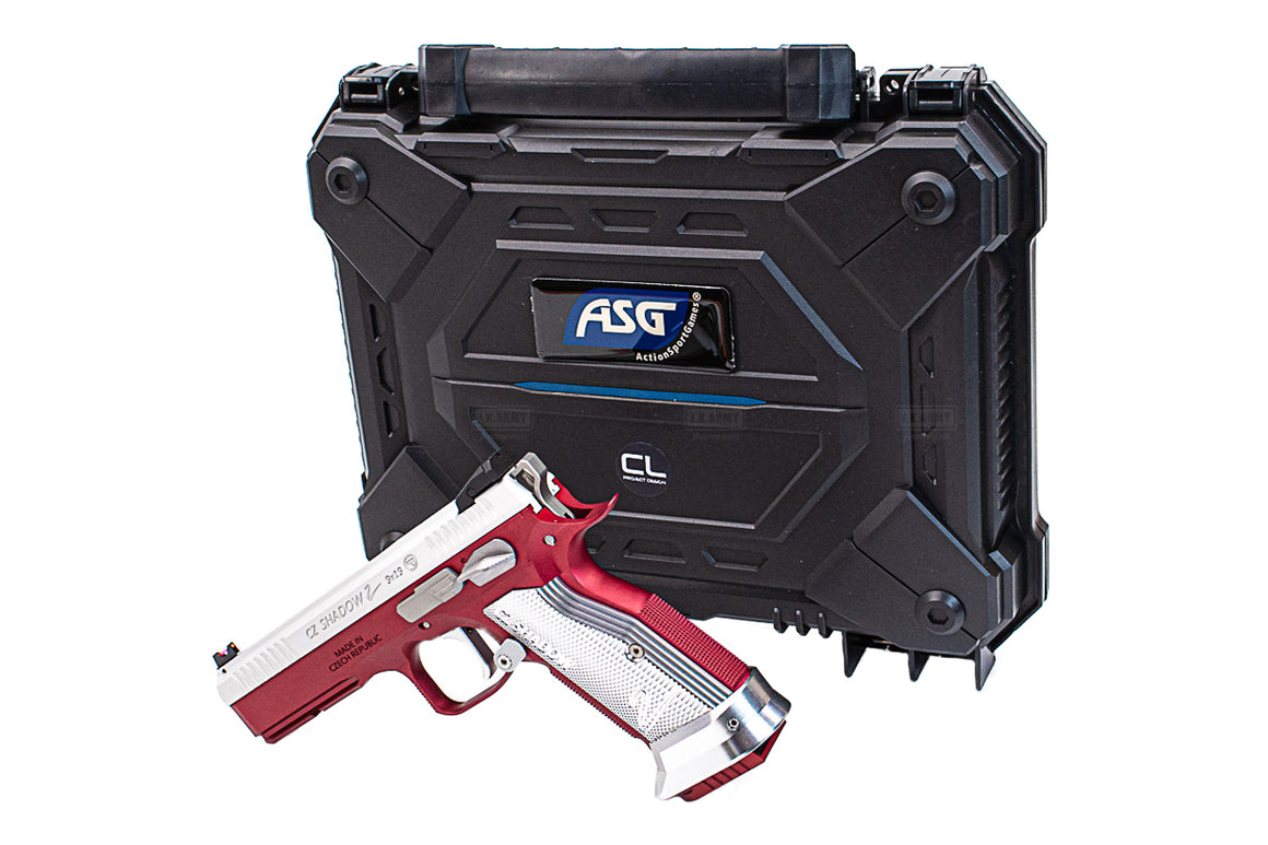 CL Project Custom ASG KJ Shadow 2 Single Action GBB Pistol Airsoft ( CNC Ver. ) ( Red Silver Limited Edition )