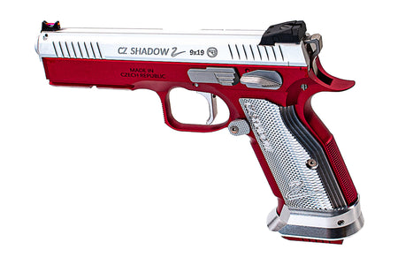 CL Project Custom ASG KJ Shadow 2 Single Action GBB Pistol Airsoft ( CNC Ver. ) ( Red Silver Limited Edition )