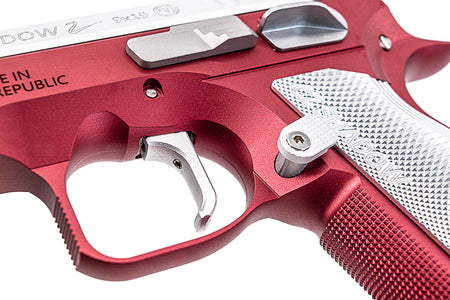 CL Project Custom ASG KJ Shadow 2 Single Action GBB Pistol Airsoft ( CNC Ver. ) ( Red Silver Limited Edition )