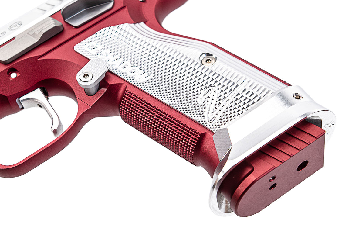 CL Project Custom ASG KJ Shadow 2 Single Action GBB Pistol Airsoft ( CNC Ver. ) ( Red Silver Limited Edition )