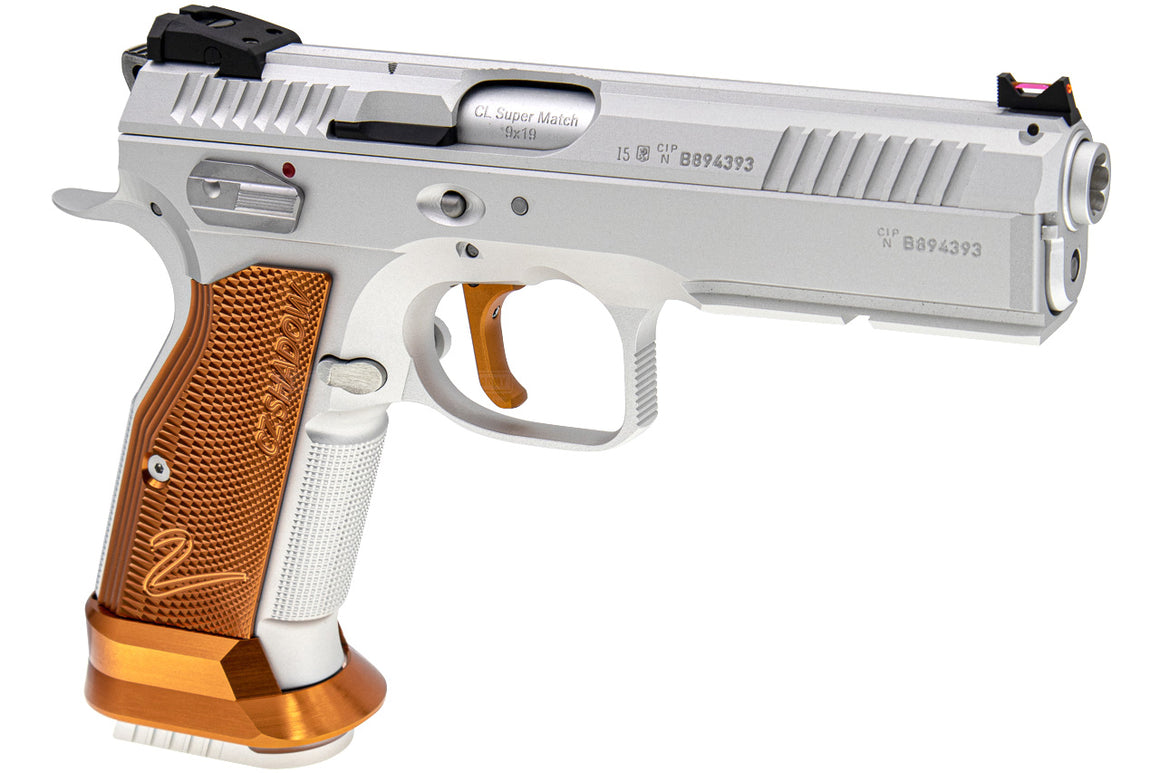 CL Project Custom ASG KJ Shadow 2 GBB Pistol Airsoft ( CNC Ver. ) ( Silver Orange Limited Edition )