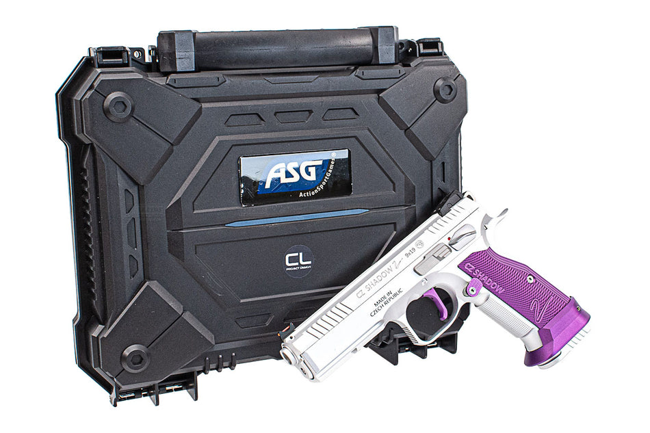 CL Project Custom ASG KJ Shadow 2 Single Action GBB Pistol Airsoft ( CNC Ver. ) ( Purple Silver Limited Edition )