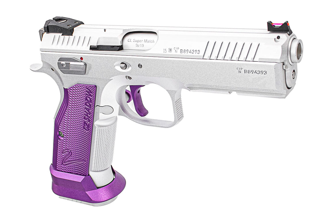 CL Project Custom ASG KJ Shadow 2 Single Action GBB Pistol Airsoft ( CNC Ver. ) ( Purple Silver Limited Edition )
