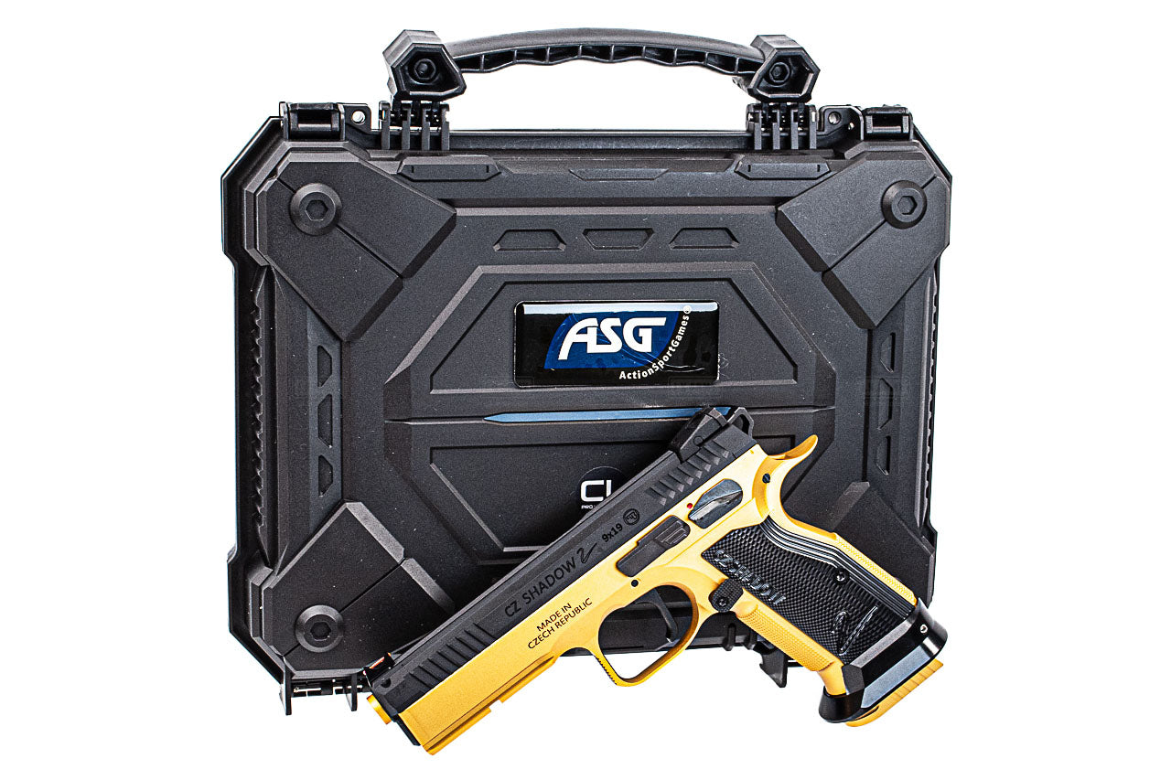 CL Project Custom ASG KJ Shadow 2 Single Action GBB Pistol Airsoft ( CNC Ver. ) ( Gold Black Limited Edition )